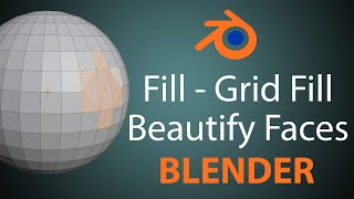 Fill Grid Fill and Beautify Faces  Blender Tutorial with Basics Part 1 [upl. by Loginov]