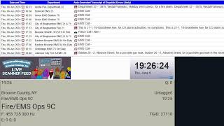 Broome County NY Live Scanner Feed [upl. by Heron829]