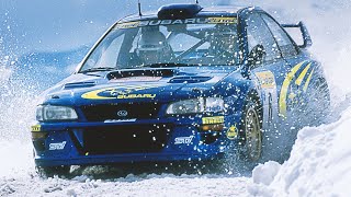 Juha Kankkunen amp Richard Burns testing Subaru Impreza WRC  with pure engine sounds [upl. by Akinihs]