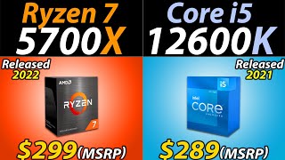 Ryzen 7 5700X vs i512600K  How Much Performance Difference [upl. by Eecart]