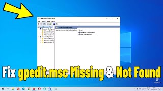 Enable Gpeditmsc missing in Windows 10  Fix Windows cannot find gpeditmsc in windows 10 [upl. by Mukul]