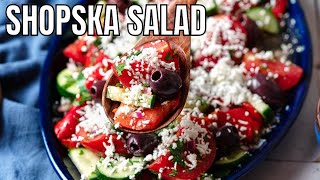 10Minute Cucumber Tomato Salad Shopska Salad [upl. by Iaras]