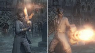 Bloodborne  All Trick Weapon Transformations and Firearm Animations [upl. by Elleinwad]