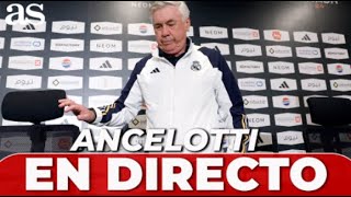 ANCELOTTI en DIRECTO en rueda de prensa  REAL MADRID  FC BARCELONA  SUPERCOPA [upl. by Aenitsirhc]