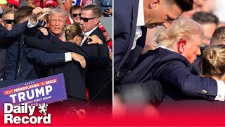 Donald Trump grazed by gunfire during assassination attempt at US rally [upl. by Naek]