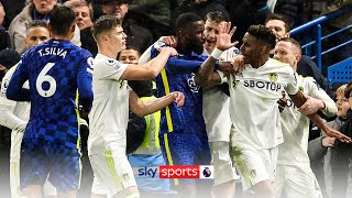 Chelsea and Leeds players brawl at fulltime after late penalty 😳🍿 [upl. by Meta708]