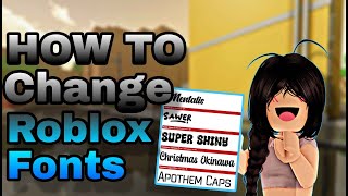 How to change Roblox fonts Easy tutorial [upl. by Ahsikit763]