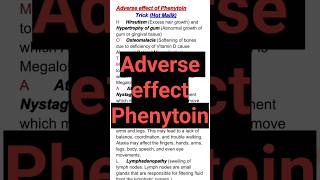 💊Phenytoin adverse effects mnemonic💊Pharmacy GPAT pharmacology phenytoin [upl. by Lacie]