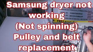 How To Fix Samsung Dryer NOT Spinning or Tumbling  Model DV48H7400EWA2 [upl. by Iline]