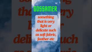 Word of the day day5gossamer English meaning with example shortvideo ytshort [upl. by Einnahc808]