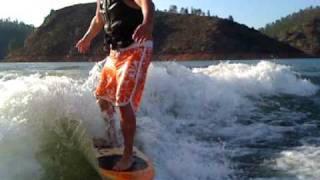 Malibu VTX Wakesetter wakesurfing part 2 [upl. by Yajet33]