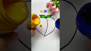 Color mixed painting 🍑 art coloring youtubeshorts shortvideo shorts [upl. by Hammer]