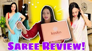 KOSKII HONEST REVIEW  I got the dress material absolutely FREE Koskiireview Koskiisaree [upl. by Annwahsal45]