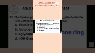 Rrb pharmacist exam preparation notes 2024 pharmacognosy cardiac glycosides lactone ring [upl. by Drawets]