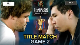 TITLE MATCH Magnus Carlsen vs Wesley So  CHAMPION CHESS TOUR FINALS 2023  GAME 2 [upl. by Griffith]