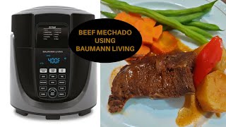 BEEF MECHADO USING BAUMANN LIVING DUO AIRFRYER amp PRESSURE COOKER BY SHERILLEEN CRUZ [upl. by Enoj]