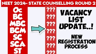 NEET 2024state QuotaRound2Vacancy list updateSeat matrix updateVjalerts [upl. by Raquela626]