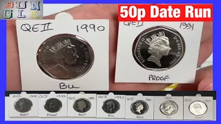 My Date Run of 50p Part 1  Post from Katie Jones Coins ❤️ [upl. by Ellened87]