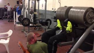 Jack McIntosh is back   500kg leg press x6 [upl. by Almeria]