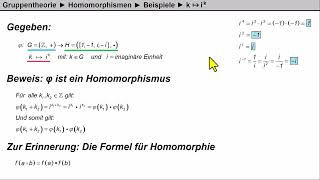 Gruppen ►Homomorphismus ►Beweise ►k→ ik [upl. by Neved265]