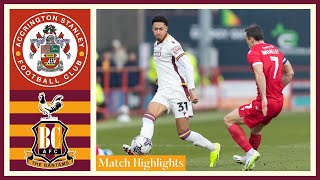 MATCH HIGHLIGHTS Accrington Stanley V Bradford City [upl. by Arlette]