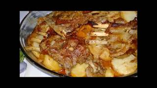 pommes de terre et côtelette au four بطاطة و كوتلات في الفورن [upl. by Arvonio]