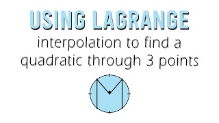 Using Lagrange Interpolation to find a Quadratic through 3 points [upl. by Frodi450]