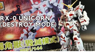 RX0 UNICORN  DESTROY Mode  HG 1144  XINGDONG  REVIEW bootleg gunpla review [upl. by Berkeley716]