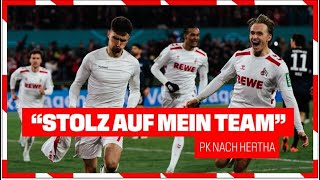 quotSolche Momente schweißen zusammen“  PK nach DFBPokal  1 FC Köln – Hertha BSC 21 nV [upl. by Slaohcin]