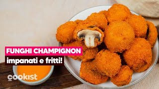 Funghi champignon impanati e fritti come preparare un contorno ancora più delizioso [upl. by Branch]