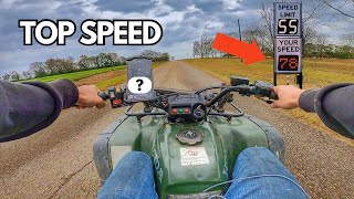 How FAST is a 26 YEAR OLD Honda Fourtrax UNBELIEVABLE TOP SPEED [upl. by Ailuig]