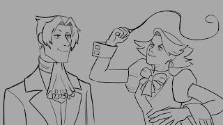 Edgeworth is super good at dodging Franziska’s whip Ace Attorney Animatic [upl. by Palecek]