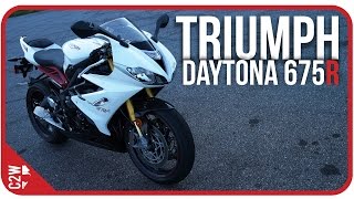 2017 Triumph Daytona 675R  First Ride [upl. by Garber]