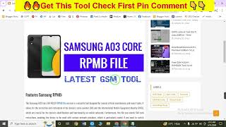 Samsung A03 Core RPMB File  Samsung a03 Core kg locked  KGMDM Bypass Done Free Android [upl. by Ennayt477]