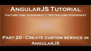 Create custom service in AngularJS [upl. by Bobbee877]