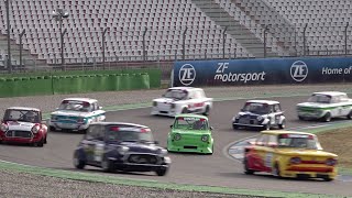 Kampf der Zwerge Race1 Hockenheim 2021Fiat AbarthNSU TTSimca RallyeMini Cooper [upl. by Anahgem]