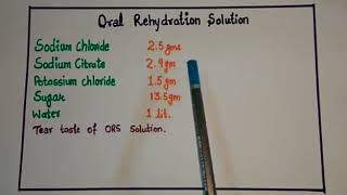 ORS  Composition [upl. by Ecikram]
