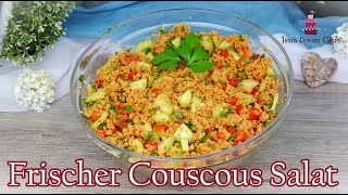 Frischer Couscous Salat  Einfach Schnell amp die perfekte Grillbeilage [upl. by Nosydam]