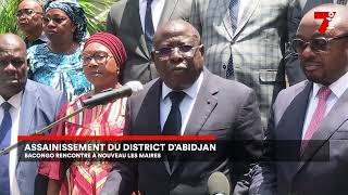 Assainissement du district dAbidjan  Bacongo rencontre les maires [upl. by Pompei]