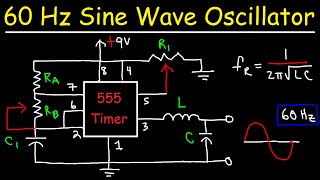 60 Hz Sine Wave Generator Using 555 Timer amp LC Tank Oscillator [upl. by Eecyac]