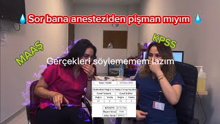 ANESTEZİ ⚕️pişmanlık mı  Kpss den 879 almak  maaş ve çalışma şekli [upl. by Nilyahs]