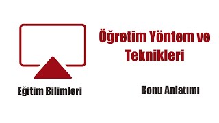 28 Eğitim Bilimleri  ÖYT  Öğretim Teknikleri II [upl. by Kerby]