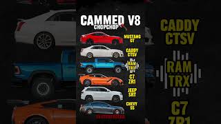 Choose your fav Cammed V8 🚀 cammed v8 musclecar chop hemi mustang zr1 ctsv trx ss [upl. by Konikow]