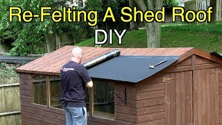 How to Easily Felt a Shed Roof The Right Way DIY [upl. by Eidod484]