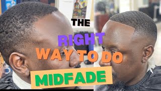 The right way to do a mid fade 🔥clean 🔥🫡barber 360jeezy getbeamed highlights viralvideo [upl. by Gaultiero]