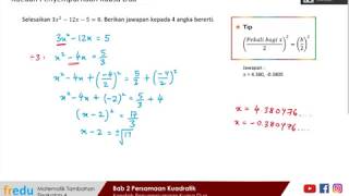 22 Penyempurnaan Kuasa Dua  Matematik Tambahan Tingkatan 4 [upl. by Eelyk348]