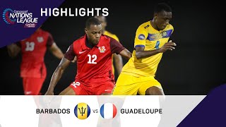 Concacaf Nations League 2022 Highlights  Barbados vs Guadeloupe [upl. by Atolrac]