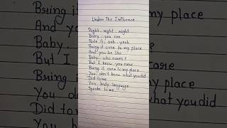 Chris Brown  Under The Influence Lyrics shorts songlyrics [upl. by Sloatman963]