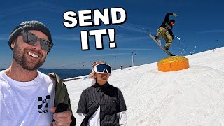 Sending It BIG at Summer Snowboard Camp [upl. by Brunella]