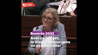 Sofie Merckx  « Avec ce budget la Vivaldi dit aux gens de se débrouiller » [upl. by Yltnerb132]